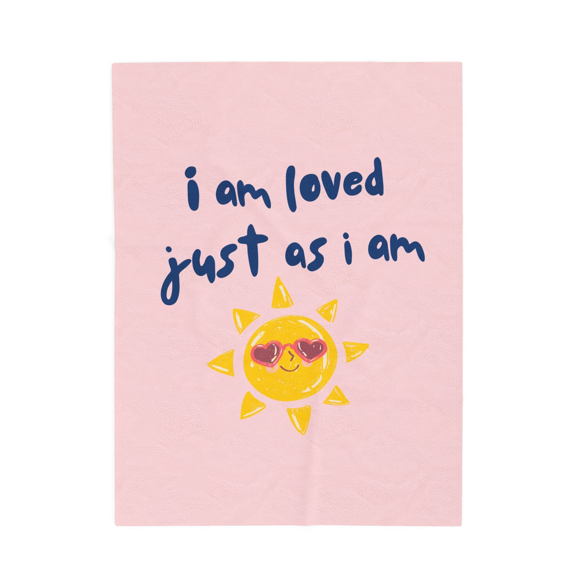 Kids Throw Blanket - I am Loved - Pink