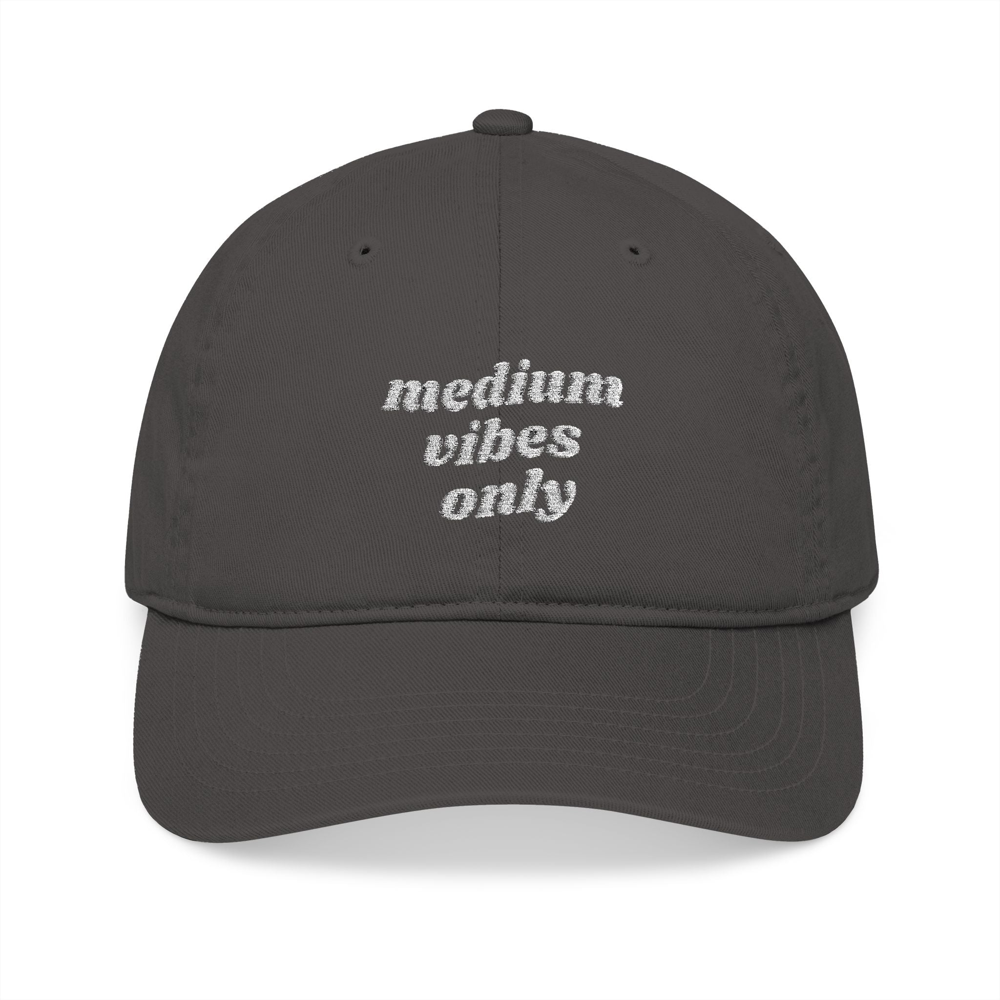 Medium Vibes Only - Organic Baseball Cap - Embroidered