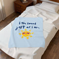 Kids Throw Blanket - I am Loved - Blue