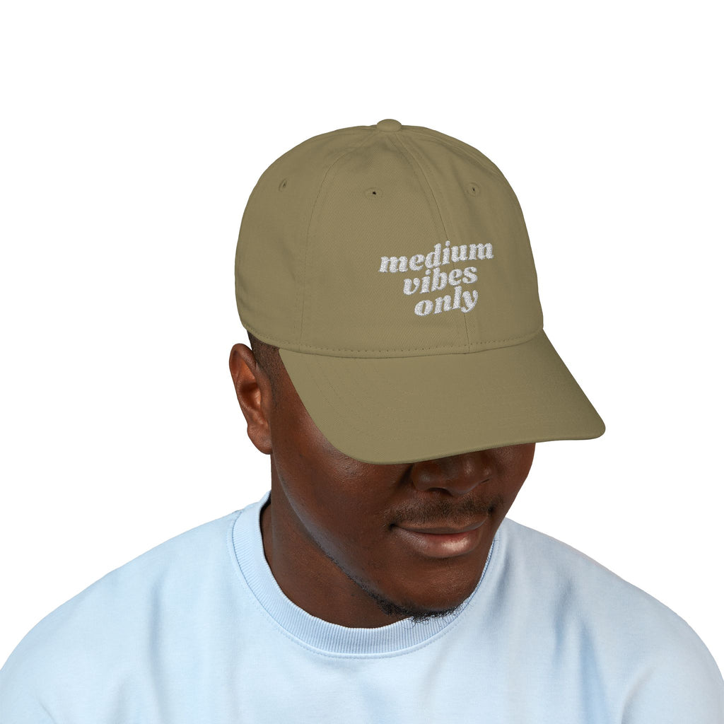 The Saucy Lids - "Medium Vibes Only" Organic Baseball Cap - Embroidered