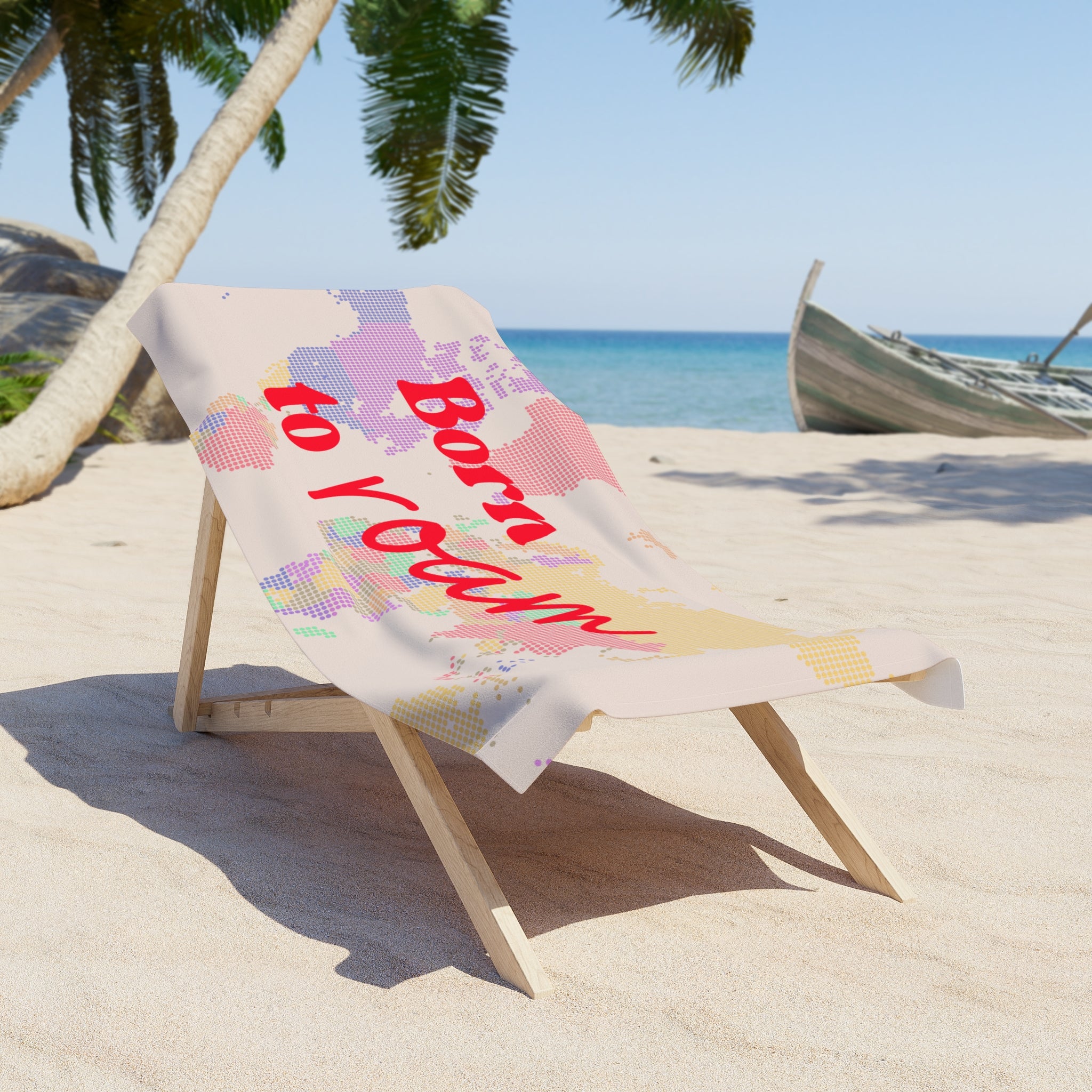 Beach Towel - "Born To Roam"