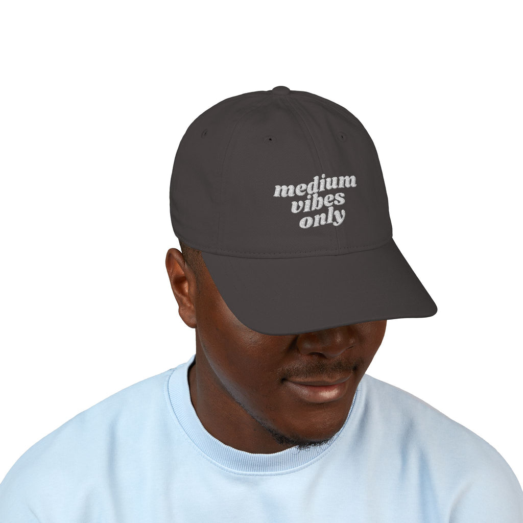 The Saucy Lids - "Medium Vibes Only" Organic Baseball Cap - Embroidered