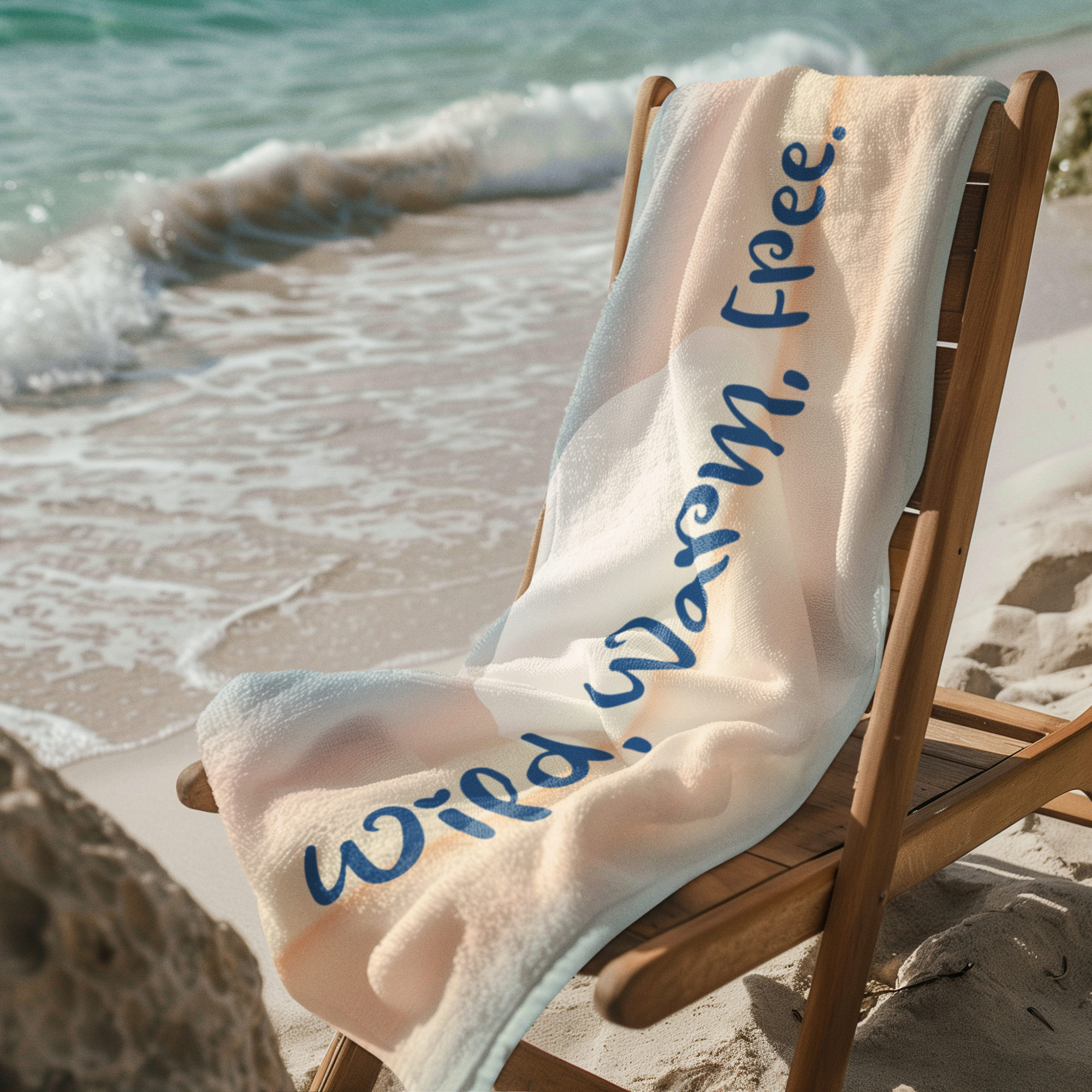 Beach Towel - "Wild, Warm, Free"
