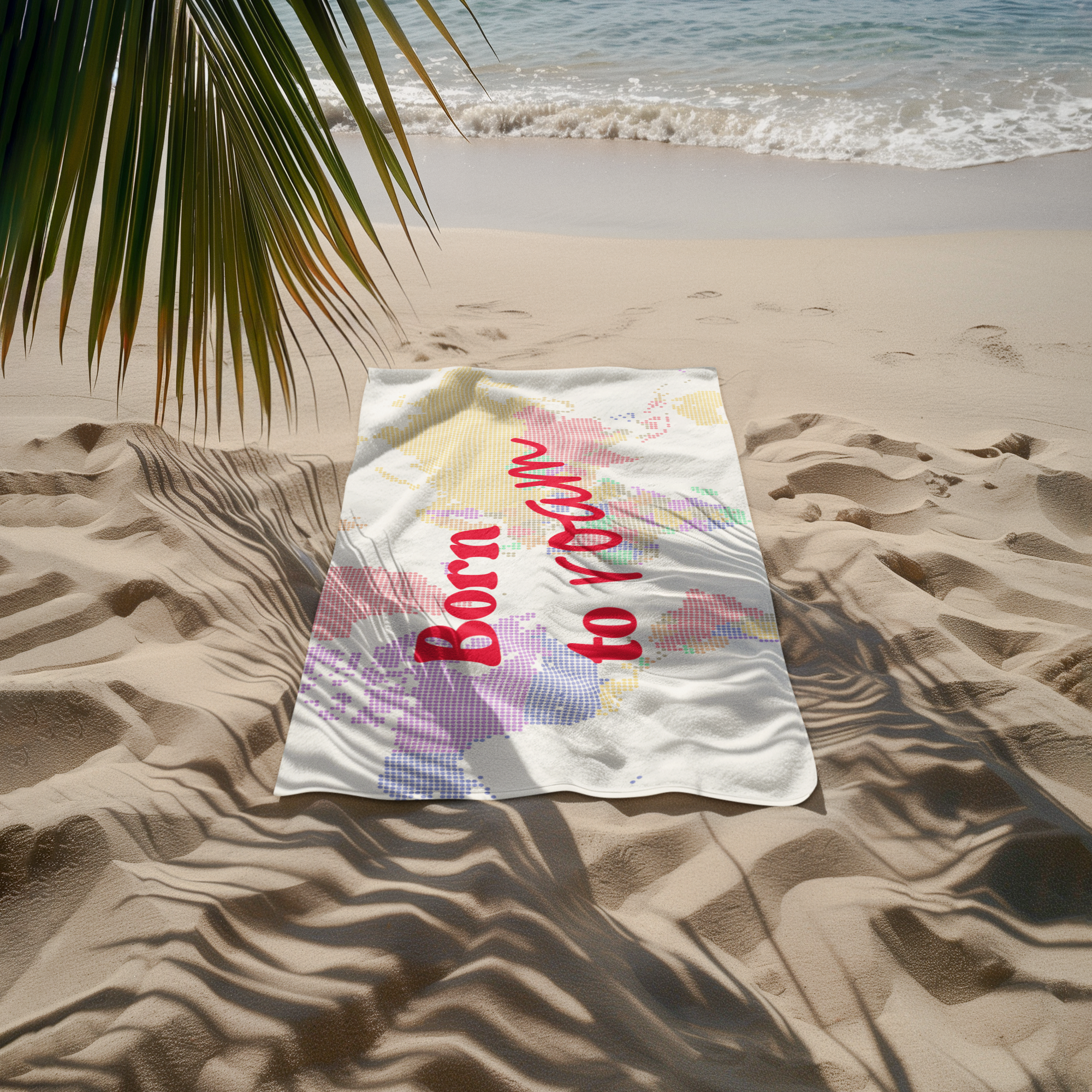 Beach Towel - "Born To Roam"