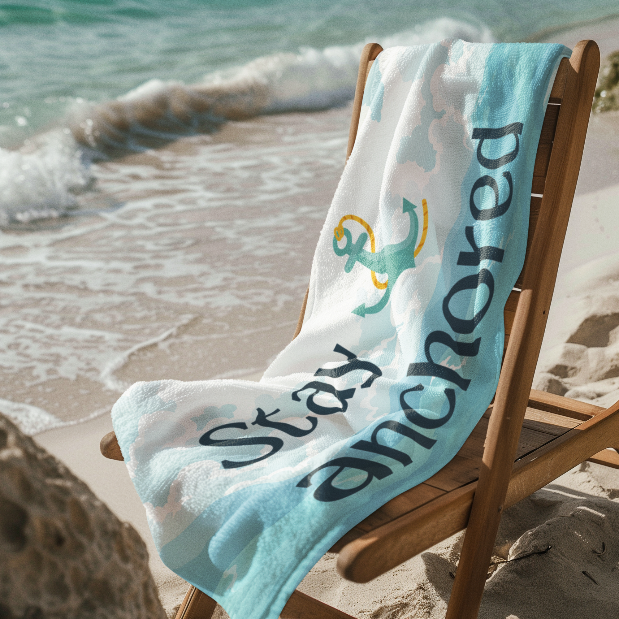 Beach Towel - "Stay Anchored"