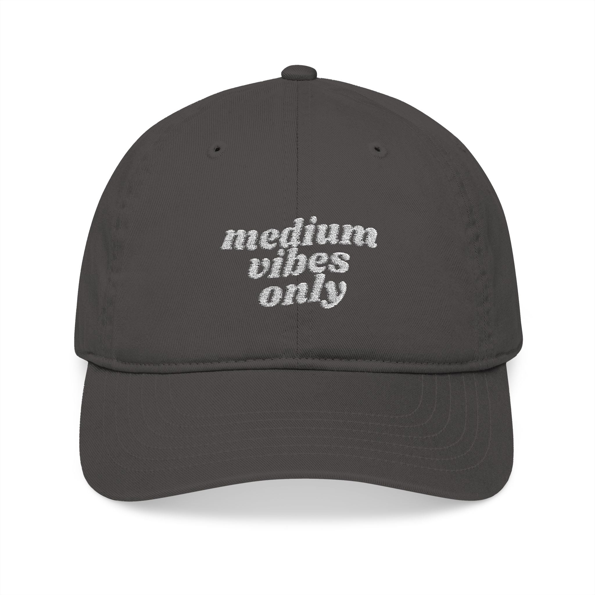The Saucy Lids - "Medium Vibes Only" Organic Baseball Cap - Embroidered