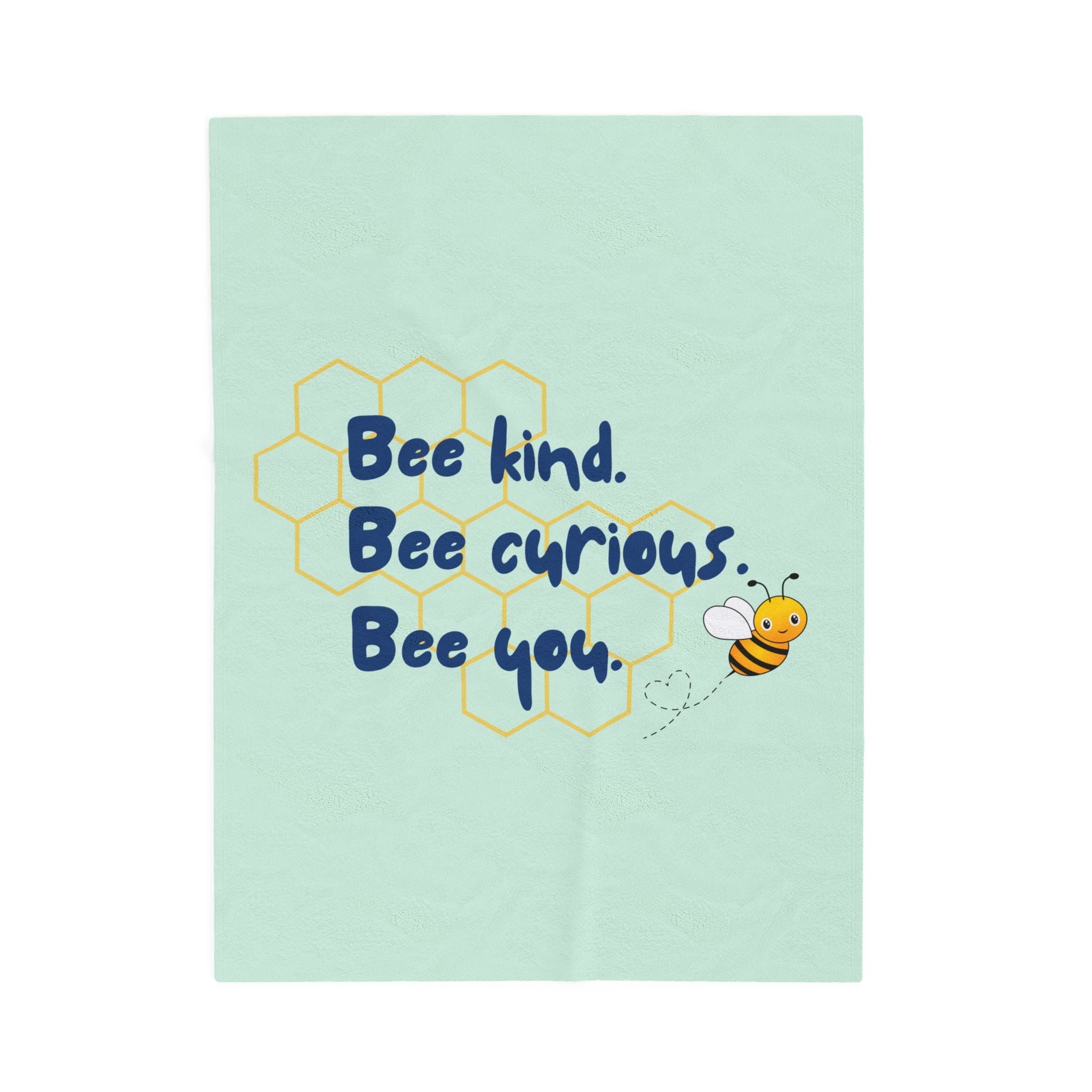 Kids Blanket - "Bee You" - Mint