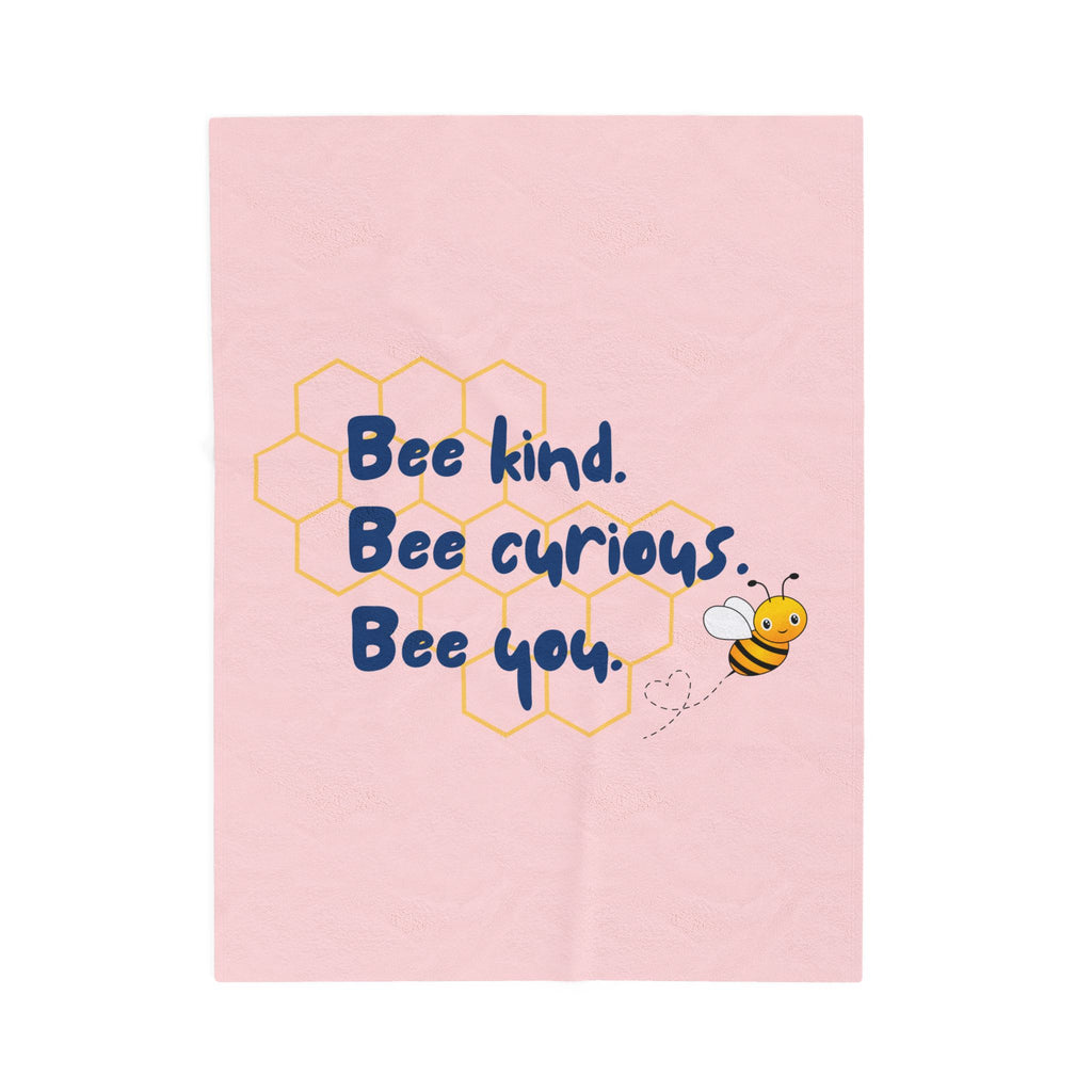 Kids Throw Blanket - Bee You - Pink