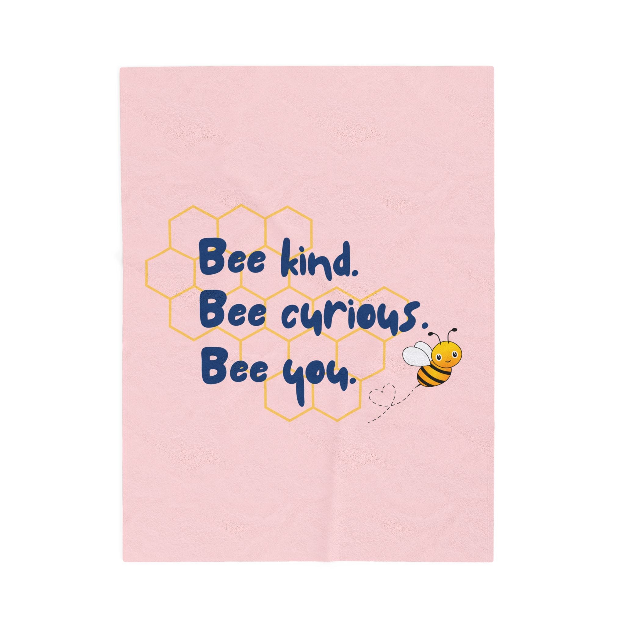 Kids Throw Blanket - Bee You - Pink