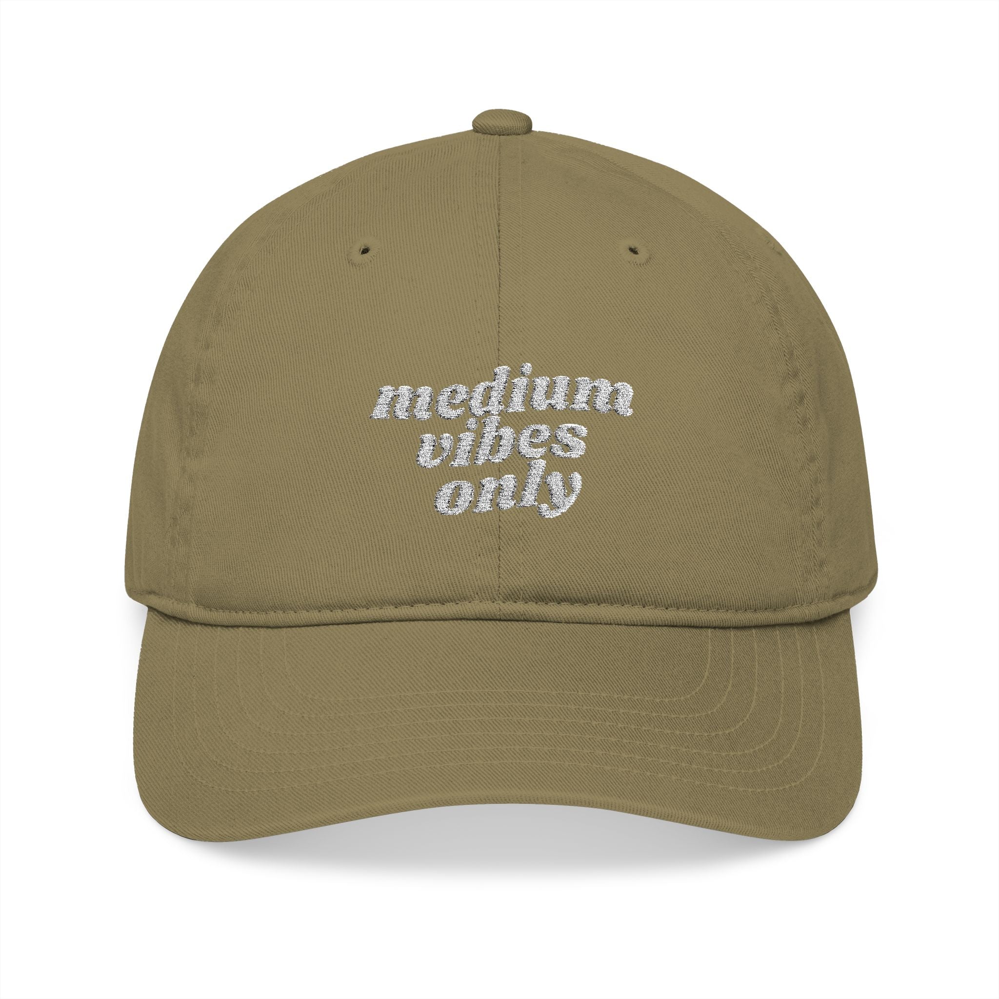 The Saucy Lids - "Medium Vibes Only" Organic Baseball Cap - Embroidered