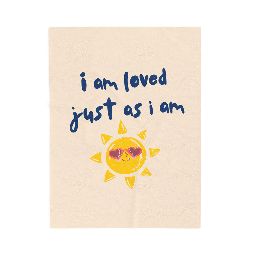 Kids Throw Blanket - I am Loved - Peach